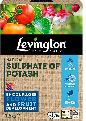 Levington Natural Sulphate of Potash for Flower & Fruit Development, 1.5KG Carton