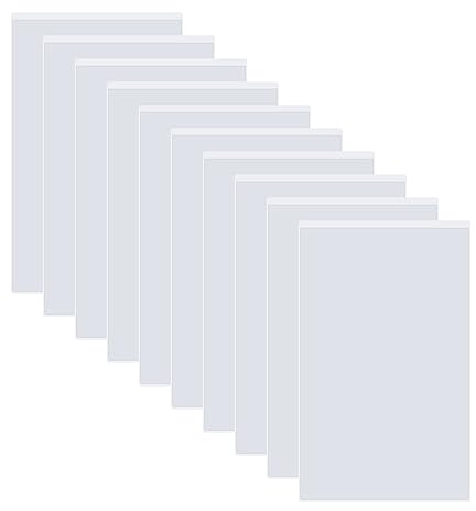 UMCHU 10 Blatt selbstklebende Visitenkartentaschen, selbstklebende Karteikartentaschen, Öffnung von oben, zum Ordnen und Schützen Ihrer Karteikarten