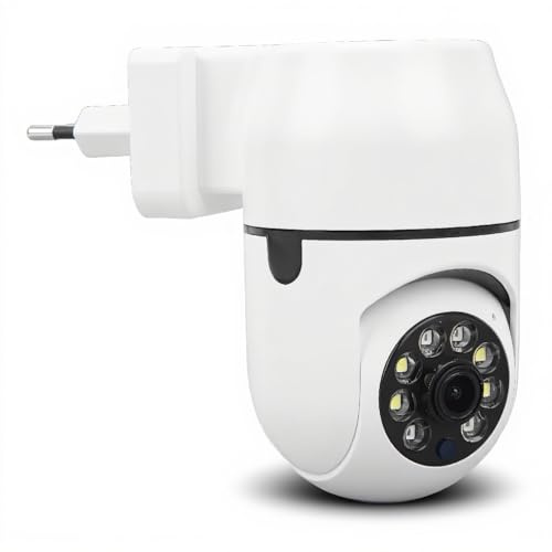 Caméra de sécurité Intelligente à Brancher A16, Caméra WiFi Intérieure à 360 Degrés, Imagerie HD, Détection de Mouvement, Vue Nocturne, pour la Maison, Le supermarché, Le Bureau (Prise UE)