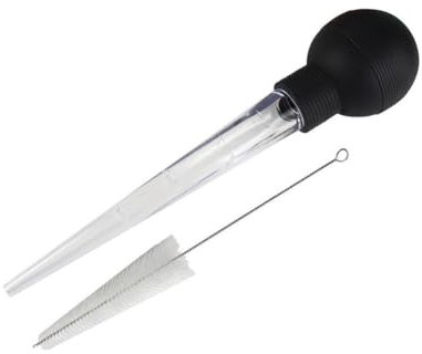 Condimento Arrosto Pollo Salsa Olio Pompa Potente Lampadina Baster Siringa Drip Condimento Tubo Spazzola di Pulizia Con Olio