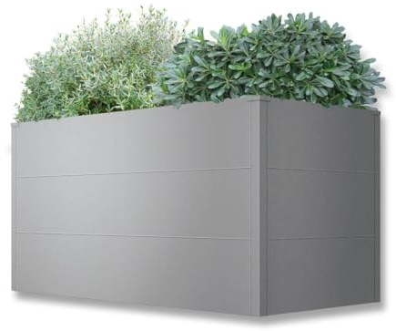 Metzler Jardinière surélevée pour Le Jardin – Acier Gris – Parterre de Jardin en métal résistant aux intempéries – pour Plantes et Fleurs – 150 x 75 x 77 cm