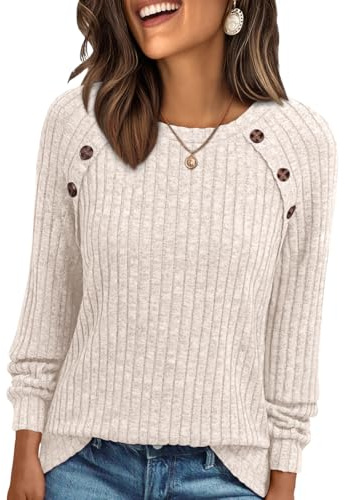 AUTOMET Womens Long Sleeve T Shirts Business Casual Tunic Work Tops Spring Plus Size Sweaters Date Night Outfits 2026 Dressy Blouses Apricot L