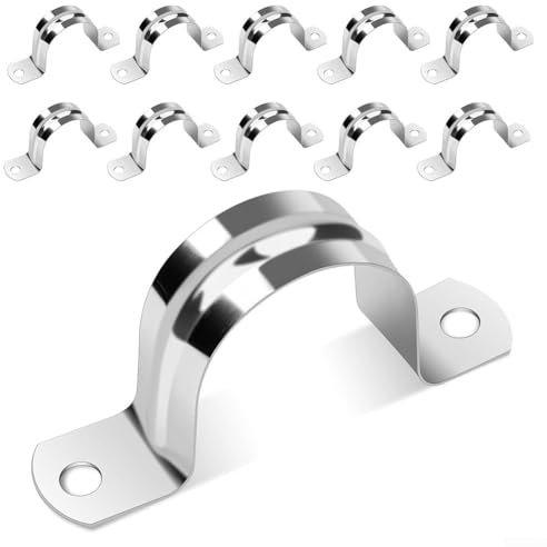 Colliers de serrage en acier inoxydable 304 conçus pour une fixation solide des tuyaux d'eau et câbles dans différents réglages (40 mm, 10 pièces)