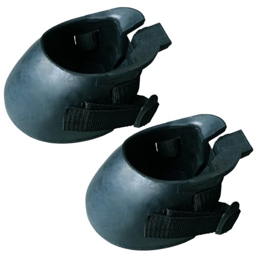 1 Pair Hoof Boots For Horses Rubber Protective Sturdy Horse Hoof Boots Portable Thick for Wound Management and Laminitis Abscess, L Horse Tack
