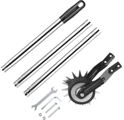 Tuesoa Edger Lawn Tool, Hand Manual Lawn Edger, Wheel Rotary Trimmer Grass Edger Shear for Garden Sidewalk (1.2m)