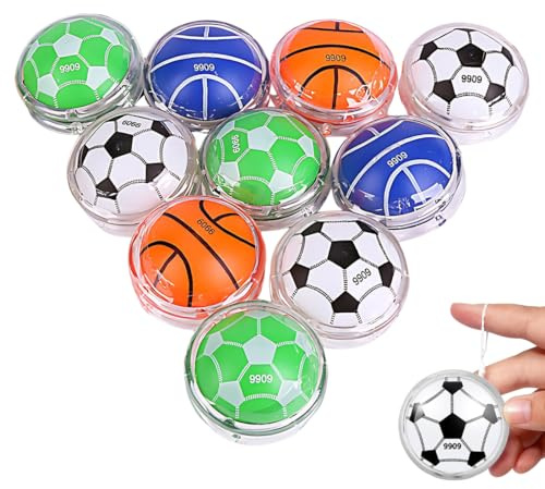 Enfants Yo-yo, 10PCS Yoyo Jouets, Professionnel Yo-yo, Puzzle Jouets, Jouet à Roulement à Billes Réactif, Lots pour Les Fêtes d'anniversaire, Prix (Couleurs Aléatoires)