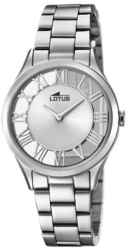 LOTUS Reloj Mujer Analógico de Acero Inoxidable 316l Plateado