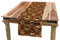 ABAKUHAUS Safari Tischläufer, AFFE Lion Folk African, Esszimmer Küche Rechteckiger Dekorativer Tischläufer, 40 x 300 cm, Senf und Braun