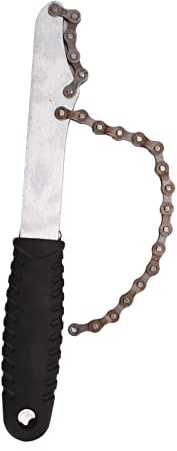 Llave de cadena de bicicleta, herramienta de látigo de cadena de bicicleta de acero de 210 mm, llave de extracción de cadena de casete de bicicleta de diseño ergonómico para bicicleta de montaña al ai