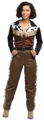 Boland – Kostym cowgirl för kvinnor, 3 delar, karnevaldräkt för temafest, halloween eller karneval, vilda västar, cowboy