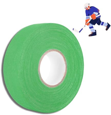 equlup Hockey-Tape-Rolle, 2,5 x 2500 cm, Eishockey- und Rollhockey-Griffschutz, Over-Grip-Hockeyschläger-Tape, Hockey-Griffband (Grass Green)