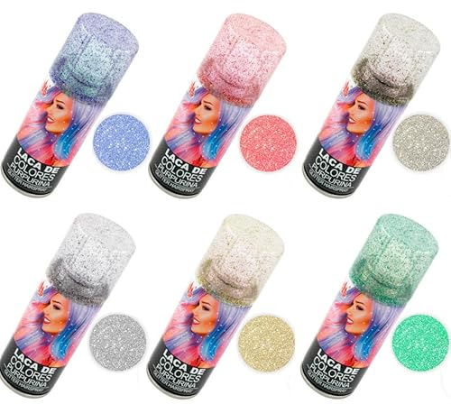 Spray Laque Étincelante Paillettes de 100 ml en plusieurs couleurs (Bleu)