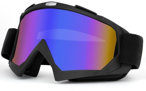 HOTUT Motorradbrille, UV400 Motocross Brille, Mtb-Brille Dirt Bike ATV Crossbrille Anti-Scratch, Winddichte Staubdichte Motorradbrillen für Herren Damen Jugend Fit ÜBerBrille