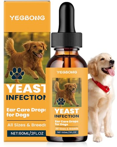 OPEIXSAYKOC Detergente Orecchie Cane 60ml, Pulizia Orecchie Cane, Detergente Auricolare Cani, Detergente per Orecchie, Gocce Pulizia Orecchio Cane, Contro Cerume, Sporco, Cattivi Odori, Lenisce