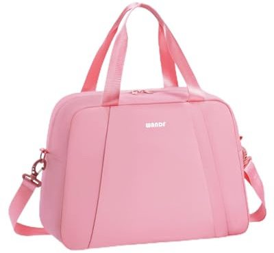 WANDF Petit Sac de Voyage Pliable 40x30x20 cm Bagage Cabine Ryanair Sac Sport Léger Week-End pour Homme et Femme, Rose