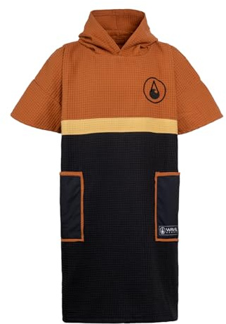 WAVE HAWAII Travel-Poncho de baño para hombre y mujer, L-XL, 171-197 cm | Dahab, 100% algodón, poncho de surf para adultos, toalla de rizo con alta absorción de agua, ayuda cambiar la playa