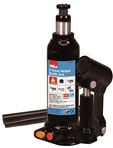 Hilka Tools 3 Tonne 188-363mm Welded Bottle Jack in Case, Silver