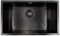 ENKI Bali KS033 Gunmetal Black Stainless Steel Rectangular Kitchen Sink, 760mm x 455mm, Undermount/Topmount Fitting, Large Bowl, Kitchen Essential