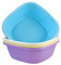 Yarebest 4 Packs Square Small Washing Up Bowl, Colored Plastic Wash Bowl Basin Set