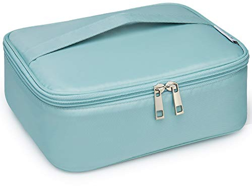 Narwey Neceser Maquillaje por Mujeres Muchachas Estuche Maquillaje Organizador Accesorio de Viaje (Azul)