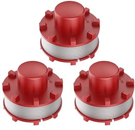 YWNYT Schnurspule für Ein-hell 3405096, Rasentrimmer Drahtspule 2,0mm 8m, Saitentrimmer Ersatzspule Line kompatibel mit Ein-hell GE-CT 36/30 LI E SOLO, AGILLO 36/255 BL, AGILLO 18/200 (3 Stück)