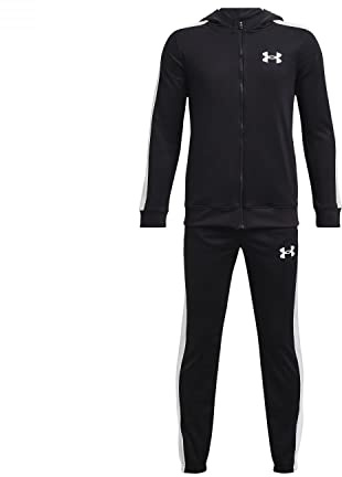Under Armour Boys 1376329-001 Ua Knit Hooded Track Suit, Black, YLG