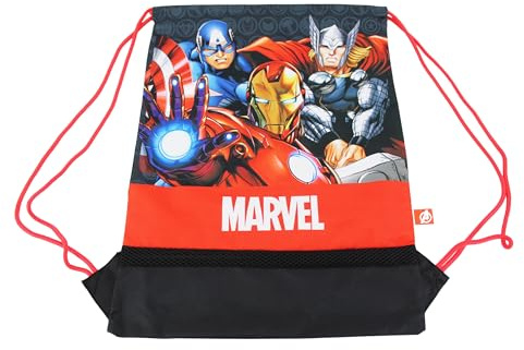Marvel Avengers Mochila de Gimnasio, Mochila Cuerdas Juvenil, Bolsa de Equipaje, Mochila Saco de Viaje, Regalo para Niños y Adolescentes