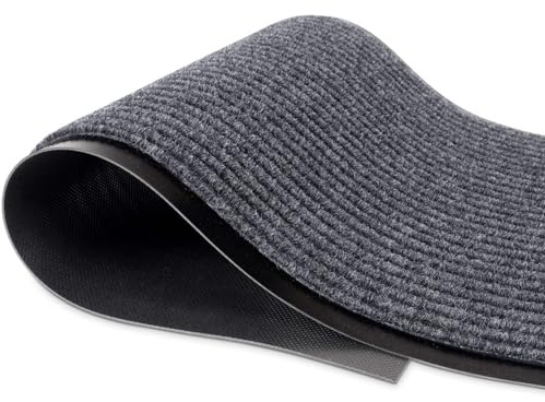 MaxMat® Extra Large Commercial Floor Mat, 3 x 5 Feet Rubber Border Heavy Duty Made in USA Commercial Door Mat, Waterproof, Low-Profile, Easy to Clean, Rubber Entry Mudroom Rug (Charcoal Grey)