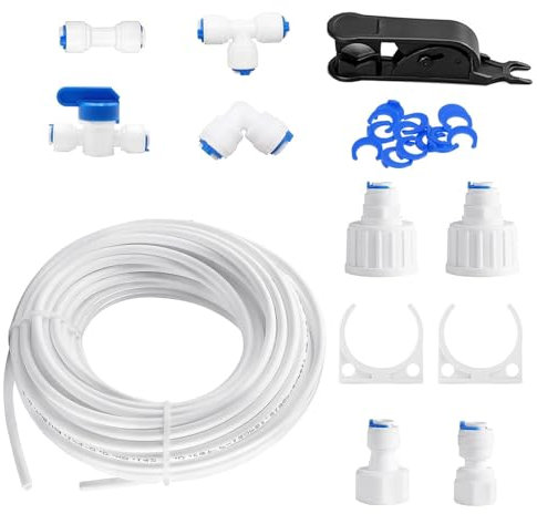 Convenient 15m Water Tap Connectors External Water Filter Holder Inlines Shut Off Valves for Fridges