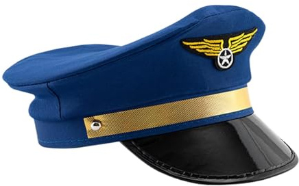 Nybhyjka Sombrero de capitán piloto – Gorra de fiesta, sombrero de capitán ajustable, gorro de marinero marino almirante para disfraz de Halloween accesorio