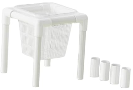 MotiveTech Soporte para Plantas Acuáticas para Tortugueras, Macetas, Cesta Hidropónica Y Soporte para Acuarios, Cuadrado, Grande
