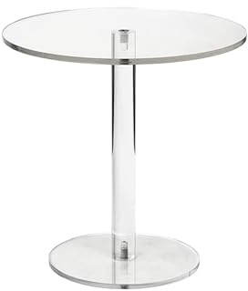 Qtuie Piatto in acrilico per torte con base per decorare torte, cupcake, biscotti, muffin medio (grande)