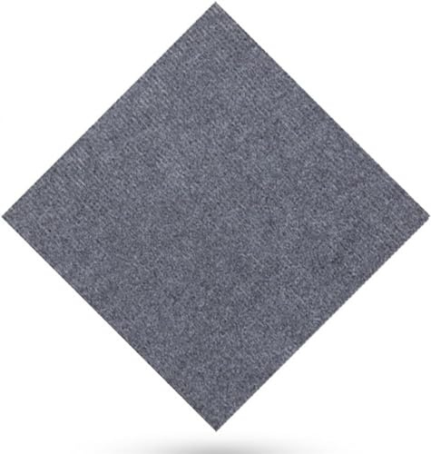 Moquette autoadesiva, Piastrelle for moquette 12x12 pollici for pavimenti autoadesive staccabili e incollabili, giunzioni libere for installazione fai-da-te(Dark Gray,6pcs)