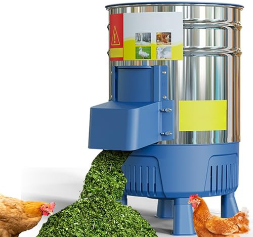 zenggp Molino para Piensos, Molino Eléctrico Comercial para Granos con Cubeta De Acero Inoxidable De 25 litros, Molienda De Alta Eficiencia, para Triturar Paja Hierba Verduras Frutas Y Patatas(1800W)