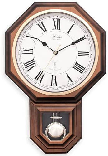 Acctim Yarnton 46cm Darkwood Effect Radio Control Pendulum Wall Clock