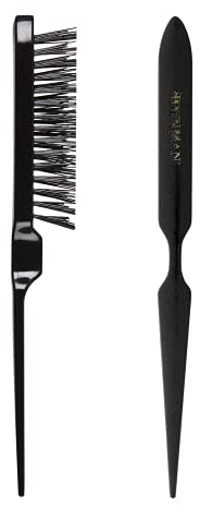 Denman (Black) Backcomber for Teasing, Smoothing & Up Do - Three Rows of Stiff Bristle - Use on Wigs and Hair Extensions, D91