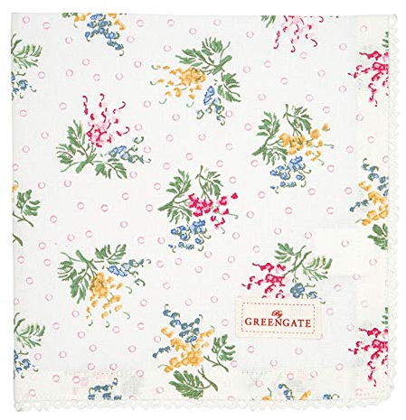 GreenGate Mira Stoffserviette mit Spitze White 40 cm