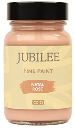 Guild Lane Jubilee Furniture Paint – Upcycle & Transform Wood, Metal & Glass – Soft Sheen Finish for Indoor & Outdoor – Durable & Easy to Apply Multi-Surface Paint (Natal Rose, Pink, 60ml)
