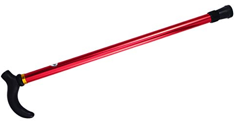 DOITOOL Teleskop- Gehstock Höhenverstellbar 2- Teiliger Einziehbarer Gehstock mit Ergonomischem Handgriff Balance- Mobilitätshilfe für Senioren Rot