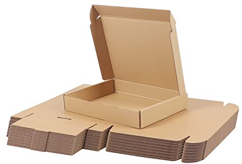 PHAREGE 25 Pack 12x9x2 inch Cardboard Shipping Boxes, Brown Mailing Box