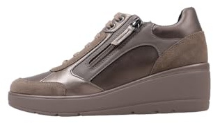 Geox Femme D Ilde CSneaker, Taupe foncé, 37 EU