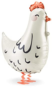Süßer Folienballon Henne Ballon Bauernhof Osterhenne Deko Geburtstag Osterdeko Geschenke Kinder Erwachsene Dekoballon Kindergeburtstag Huhn Hühner Chicken Bauernhoftiere