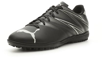 PUMA Herren Attacanto Turf Trainer Soccer Cleat Sneaker, Schwarz-Silber Mist, 47 EU