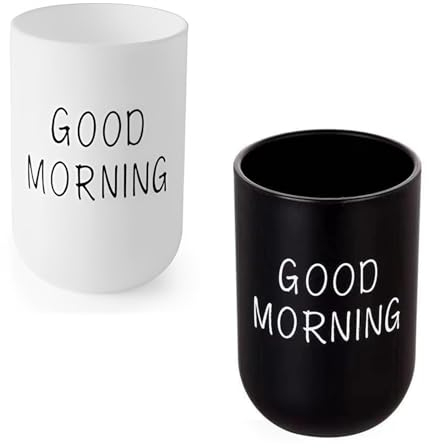 2 Pièces Gobelet Brosse à Dent, Tasse de Lavage des Dents, Gobelet Brosse a Dent Salle Bain, Lavage des Dents Tasse, Gobelets en Plastique pour Salle Bain, Gargarisme Tasse pour Couples, Boudoir Miel