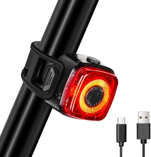 Fahrradlicht Fahrrad-Rücklicht StVZO Zugelassen, Fahrradbeleuchtung IPX5 Wasserdicht, LED Fahrradlicht Akkubetrieben USB Aufladbar