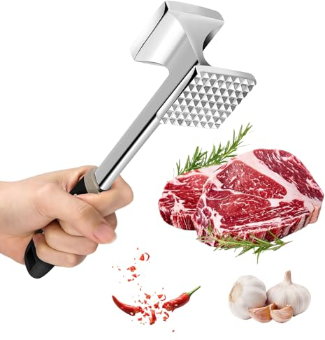 Versatile Tender Meat Tenderisers - User-Friendly Tenderizing Meat Mallet with Two Sides Aluminum Meat Hammer