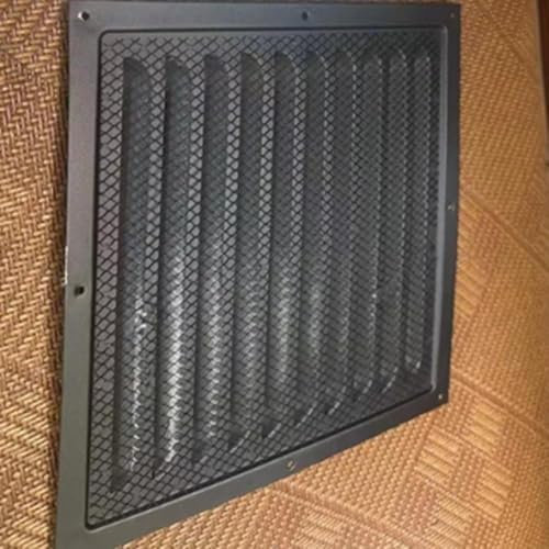EasyByMall Griglia di Ventilazione Rettangolare, Griglia di ventilazione in metallo, 30 x 30 cm, con rete protettiva per insetti, griglia di ventilazione in metallo per interni ed esterni