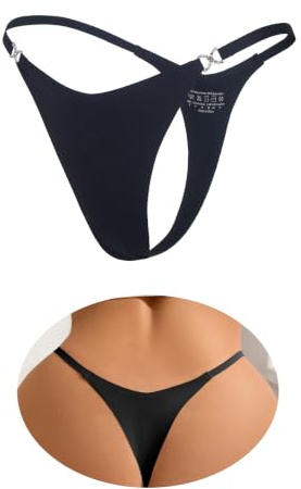 ohmydear Mini String Tanga Dam med Strass, XXL