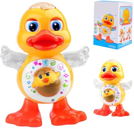 Giocattolo d'anatra danzante, Giocattolo Musicale Papera, Giocattolo per Bambini Camminante con musica e luci, Giocattolo Paperella Interattiva, Dancing Duck, Anatra Giochi per Neonati