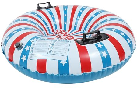 FUNOMOCYA Tubo De Nieve Inflable para Invierno para Adultos Y con Cojín Ideal para Deportes De Invierno Tubo De Nieve Interior para Trineo Color Azul PVC